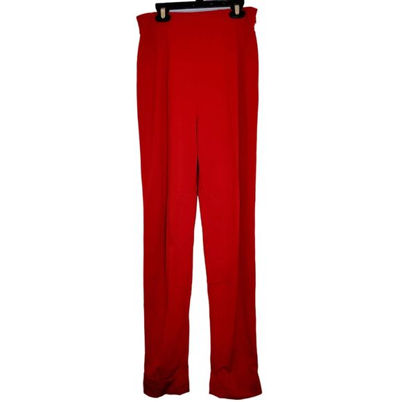 Vintage Escada Red Wool Cuffed Equestrian Horse Riding Pants - Picture 1 of 16
